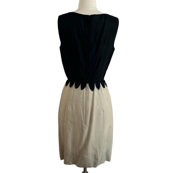 Jay Herbert Dresses & Skirts - Vintage 60s Jay Herbert Silk Dress Sz XS/S Black Cream Gold Cocktail Knee Length